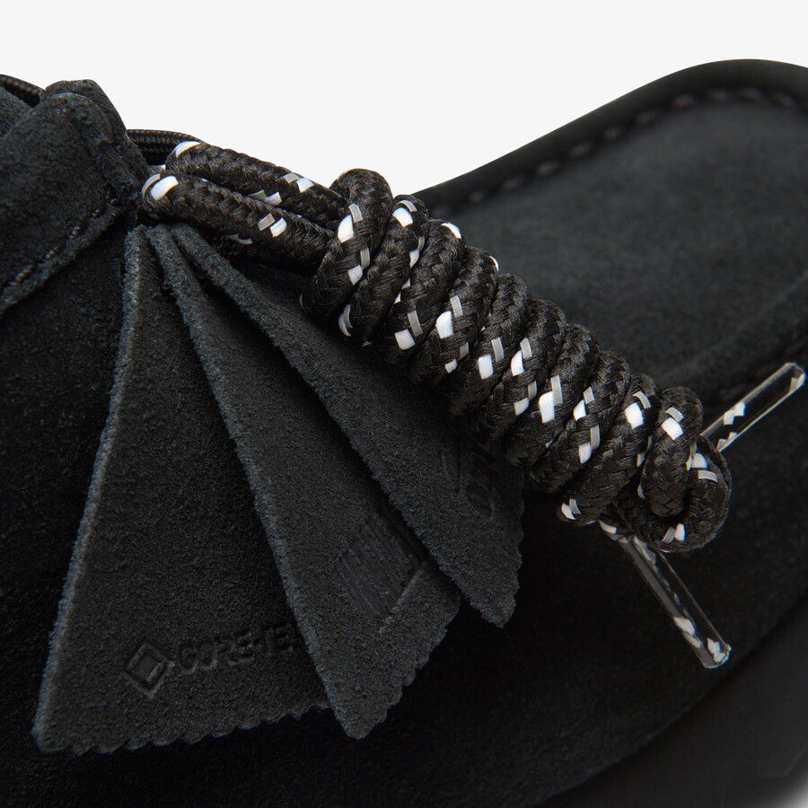 buty wallabee gore-tex - czarny zamsz